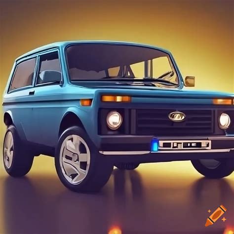 Futuristic concept of lada niva legend