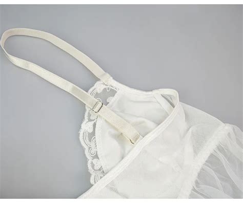 Sexy Lingerie Women Erotic Sleep Dress Lenceria Pajamas Set Lace Embroider Thong Sexy Mature