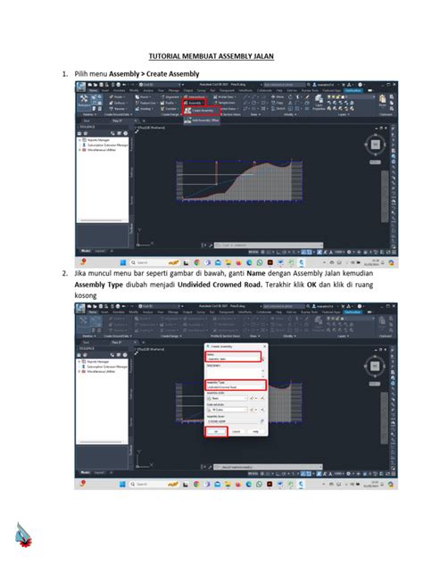 tutorial membuat assembly jalan