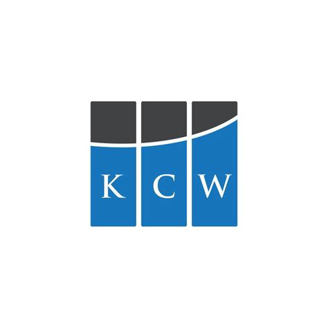 KCW letter logo design on WHITE background. KCW creative initials ...
