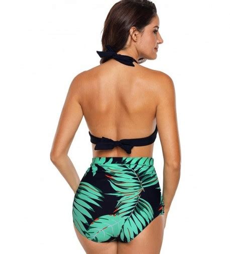 Women S Retro Vintage Ruched Halter Bikini High Waisted Two Piece Swimsuits Womens Size Navy