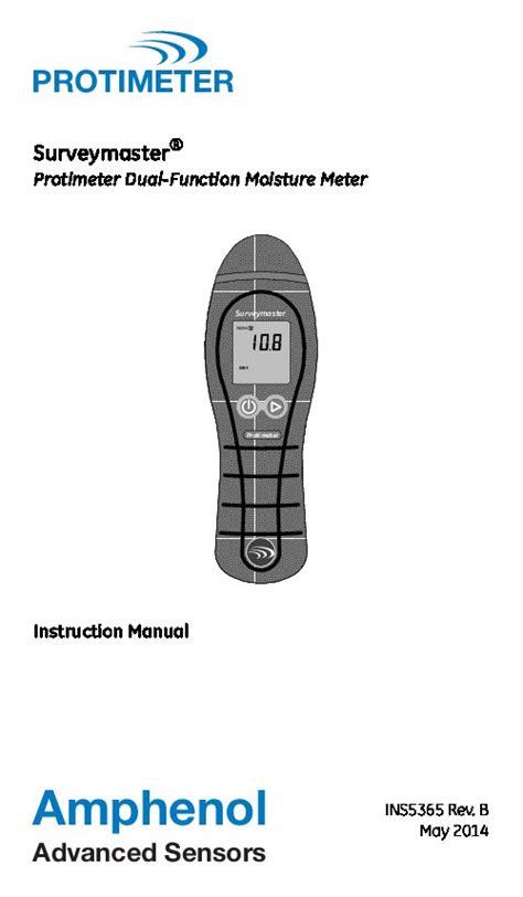 Protimeter Surveymaster Manual Trade Meters