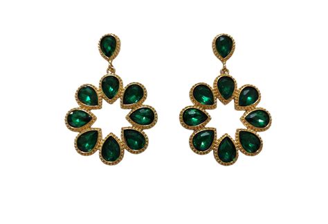Brinco Dourado De Festa - Brinco De Festa Pedras Cores Variadas Dourado - Lika Bijuterias