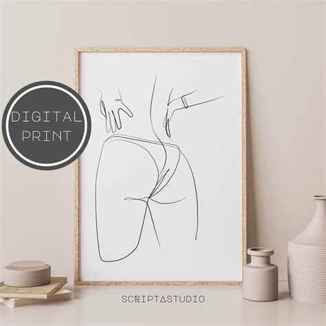 Erotic One Line Art Nude Line Drawing Sexy Drawing Naked Etsy