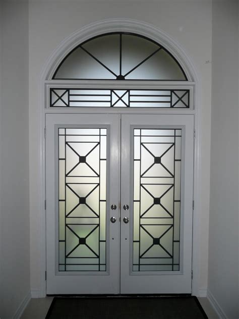 Wrought Iron Glass Insert Using Our Century Model Installed In