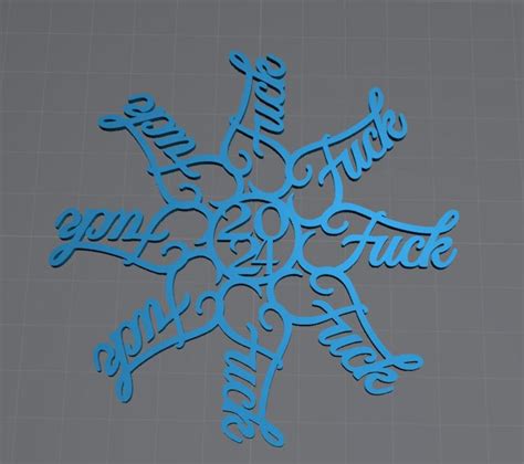 Eff Fuck Flake Snowflake Ornament DIGITAL SVG And STL D File Etsy