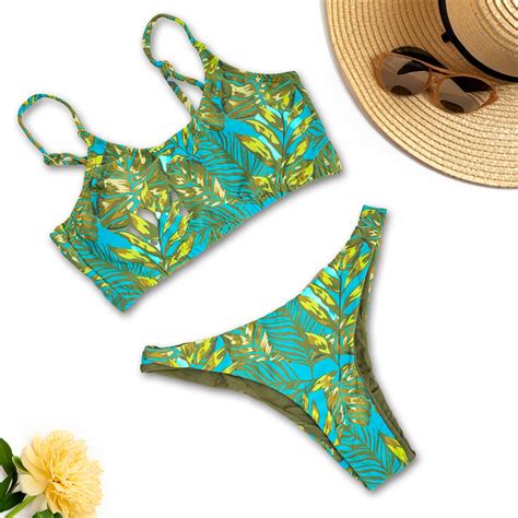 GENERICO Traje de Baño Brasileño Reversible Bikini falabella