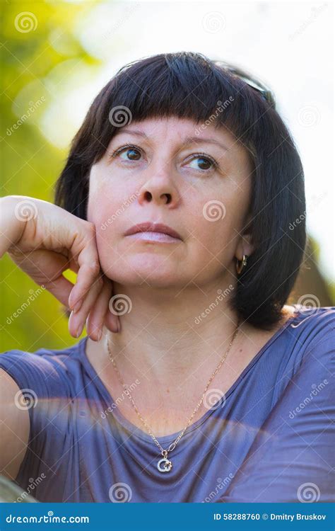 Brunette Middle Aged Stock Photo Image Of Attractive 58288760
