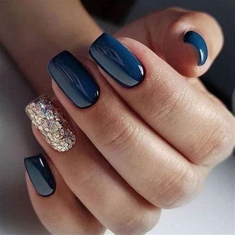 Top 25 Best Navy Blue Nail Design Ideas 2023 Update Winter Nails Gold Nails Nail Art