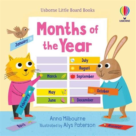 Little Board Books Months Of The Year Anna Milbourne Hardcover