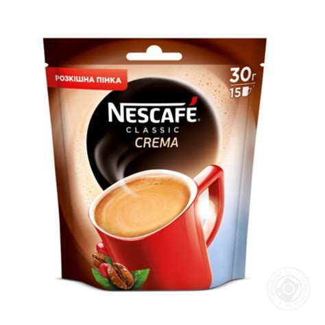Кофе Nescafe Нескафе растворимый Классик Крем 30г пакет