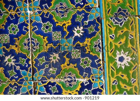 Famous Iznik Glaze Tiles At The Courtyard Of Topkapi Palace In Istanbul