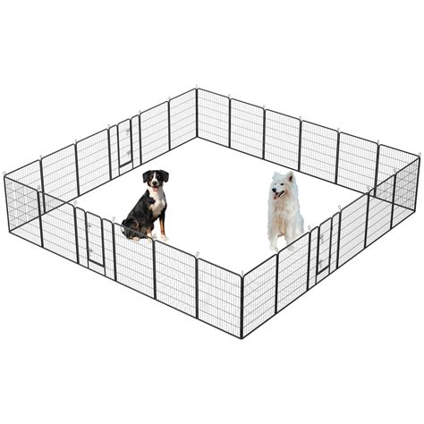 Grtyokf Dog Pens Outdoor 32” Height Foldable 16 Panels Heavy Duty Metal