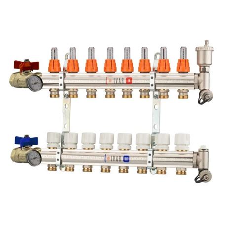 8 Port Ivar Hydronic Manifold Heatrite Products