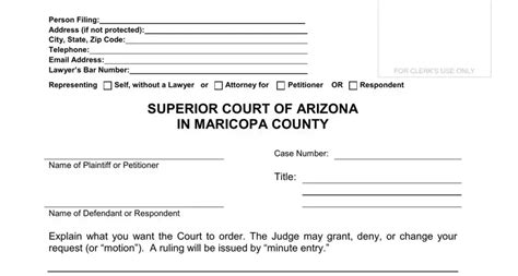 Motion Maricopa County Form ≡ Fill Out Printable PDF Forms Online