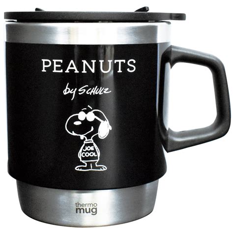 【楽天市場】peanuts スタッキング サーモマグ 300ml Joe Cool ブラック スヌーピー タンブラー スヌーピーマグカップ