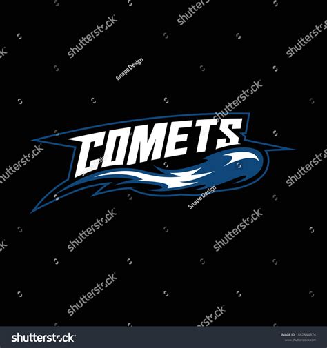 Comets Vector Mascot Logo Illustration Stock Vector Royalty Free
