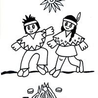 Dança Indigena Desenho - Desenho de Dança indígena para colorir - Tudodesenhos