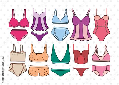 Lingerie Clipart Svg Womens Lingerie Svg Sexy Sleepwear Svg Bra Svg