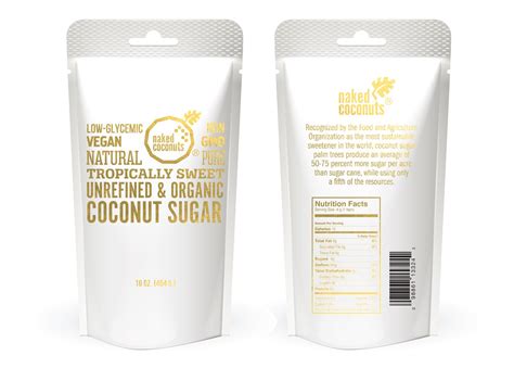 Before After Naked Coconuts Coconut Sugar Packaging Packaging Design