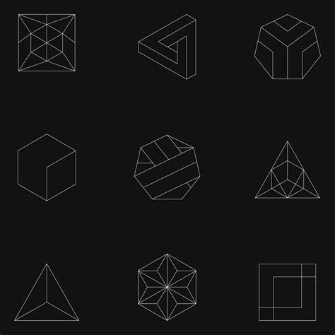 geometric shape design template  stock vector