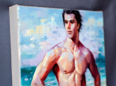 NAKED MAN BY THE SEA 2 Oil Painting Yaroslav Sobol Artfinder