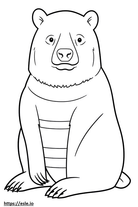 Burmese Kawaii Coloring Page