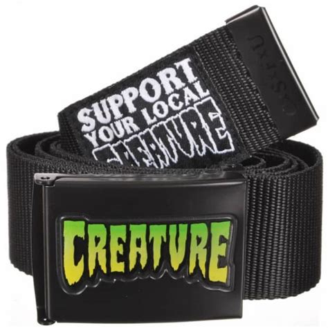 Creature Skateboards Creature Cinch Web Belt Black Skate Belts From