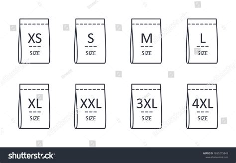 size clothes images stock  vectors shutterstock
