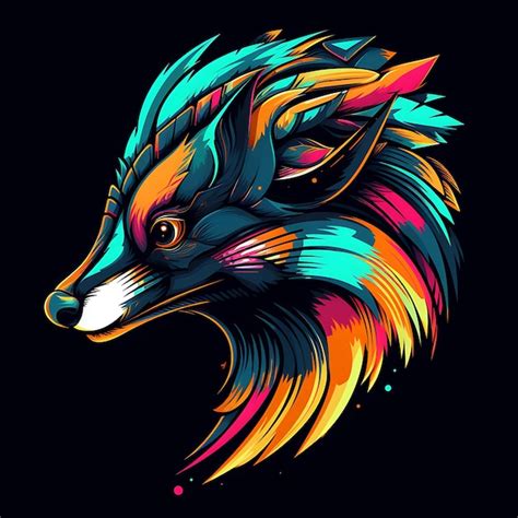 Premium Ai Image Hip Colorful Skunk Head Design