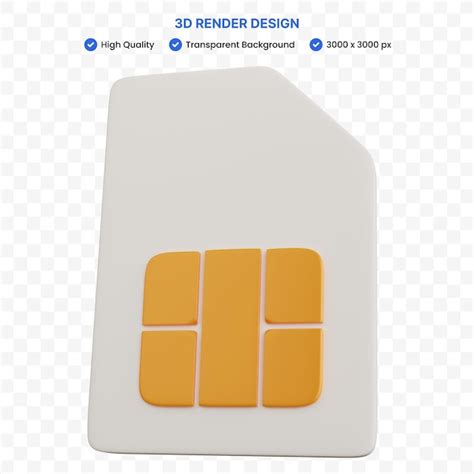 Premium Psd 3d Rendering Sim Card Mobile Isolated