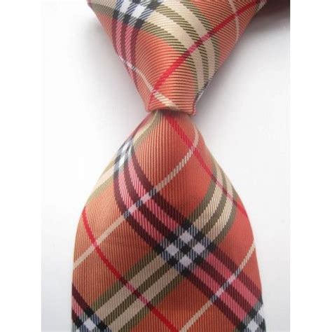 Галстук оранжевый с красным и белым | Tie