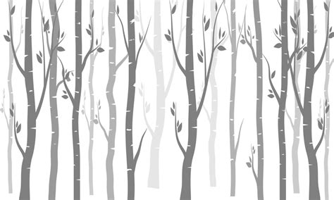 Black Branch Tree Or Naked Trees And Root Silhouettes Set Hand Drawn Isolated Illustrations