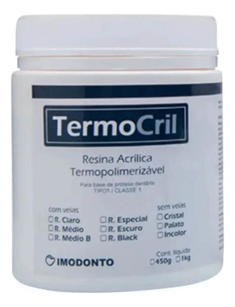 Resina Acrilica Termopolimerizavel Termocril 450g Imodonto Dentalshop