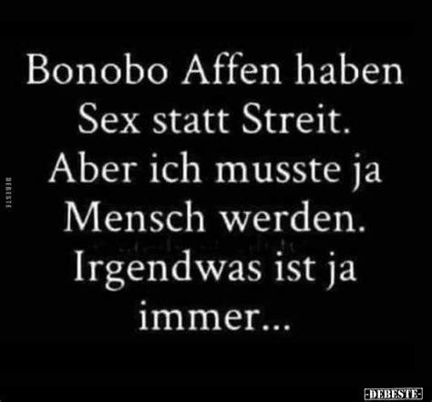 Bonobo Affen Haben Sex Statt Streit Aber Ich Musste Ja Mensch Werden Irgendwas Ist Debeste De