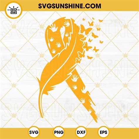 Childhood Cancer Ribbon Svg Gold Cancer Ribbon Svg Childhood Cancer