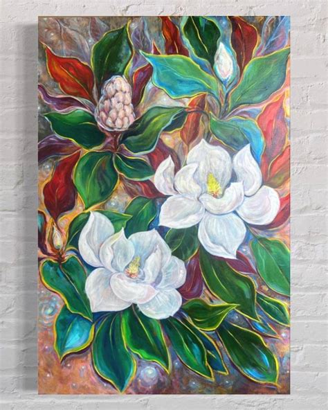 White Magnolia Flower Painting Best Flower Site