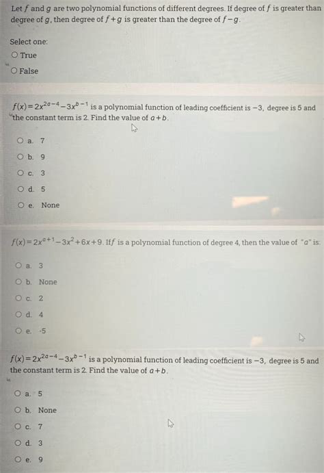 Answered Let F And G Are Two Polynomial Bartleby