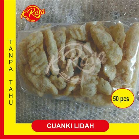 Jual Cuanki Lidah Standar Non Tahu 50 Pcs Enak Dan Gurih Shopee Indonesia