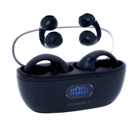 Fone De Ouvido Sem Fio Academia Esportivo Brinco Bluetooth Cor Nude