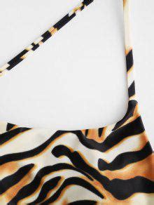 ZAFUL Tiger Print High Cut Reversible Bikini Swimsuit In MULTI A ZAFUL 2025