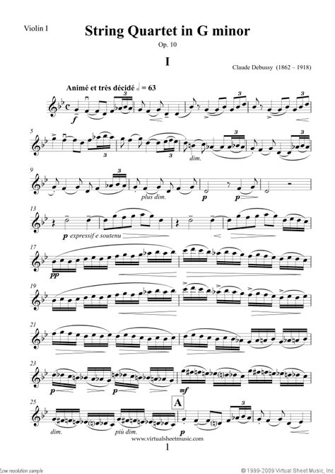 String Quartet In G Minor Op 10 Parts Sheet Music Pdf