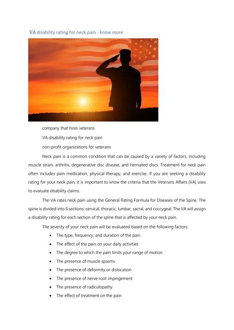 Va Disability Rating For Neck Pain Know More By Issuu