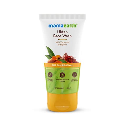 mamaearth ubtan natural face wash   skin type  turmeric