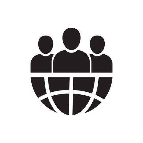 client group icon black  white vector graphic  vector art