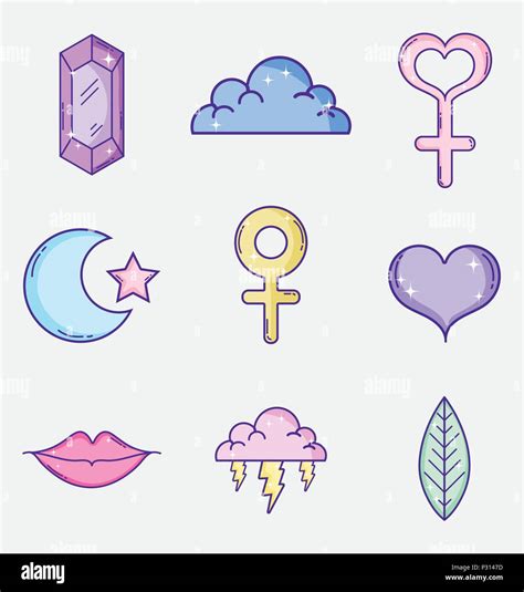 Set Of Cute Feminist Cartoons Stock Vector Image And Art Alamy