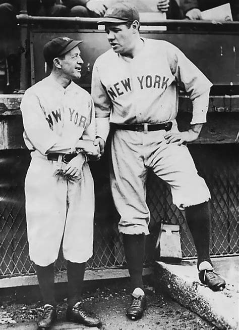Huggins Miller Babe Ruth Baseball Dugout New York Yankees Baseball