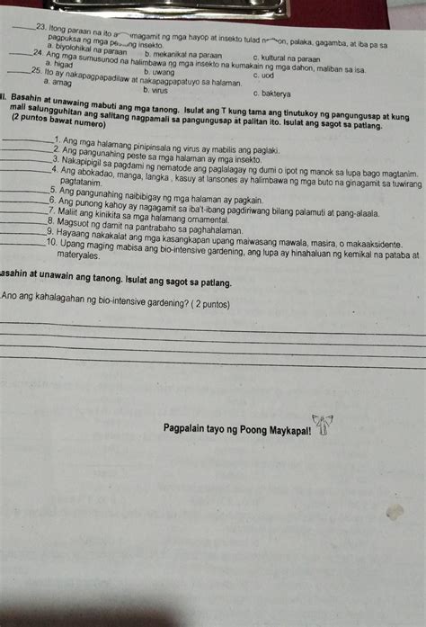 Paki Sagot Po Pls I Brabrainliest Ko Po Yung Maka Sagot Tsaka Pa Check