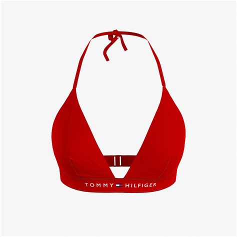 Tommy Hilfiger Triangle Fixed Foam Kadın Kırmızı Bikini Üstü KADIN Mayo Bikini