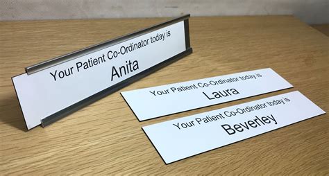 Metal Desk Sign With Interchangeable Insert Buysigns